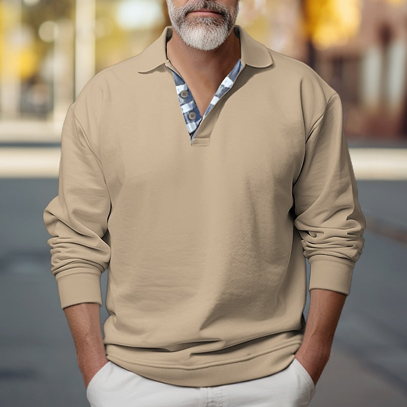 Gregory | Polo-Collar Sweatshirt
