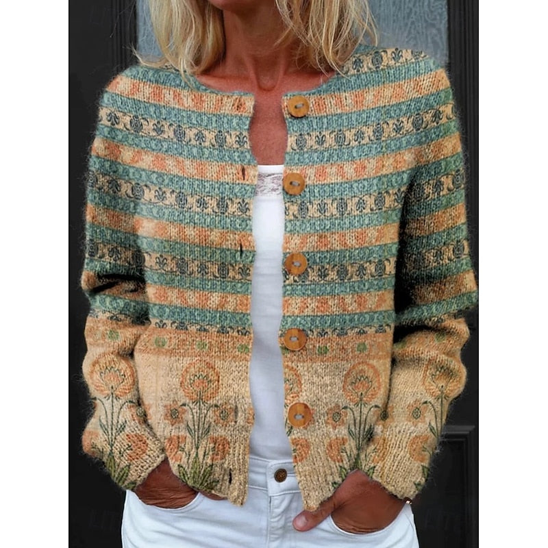 Blanche | Floral Button-Front Cardigan