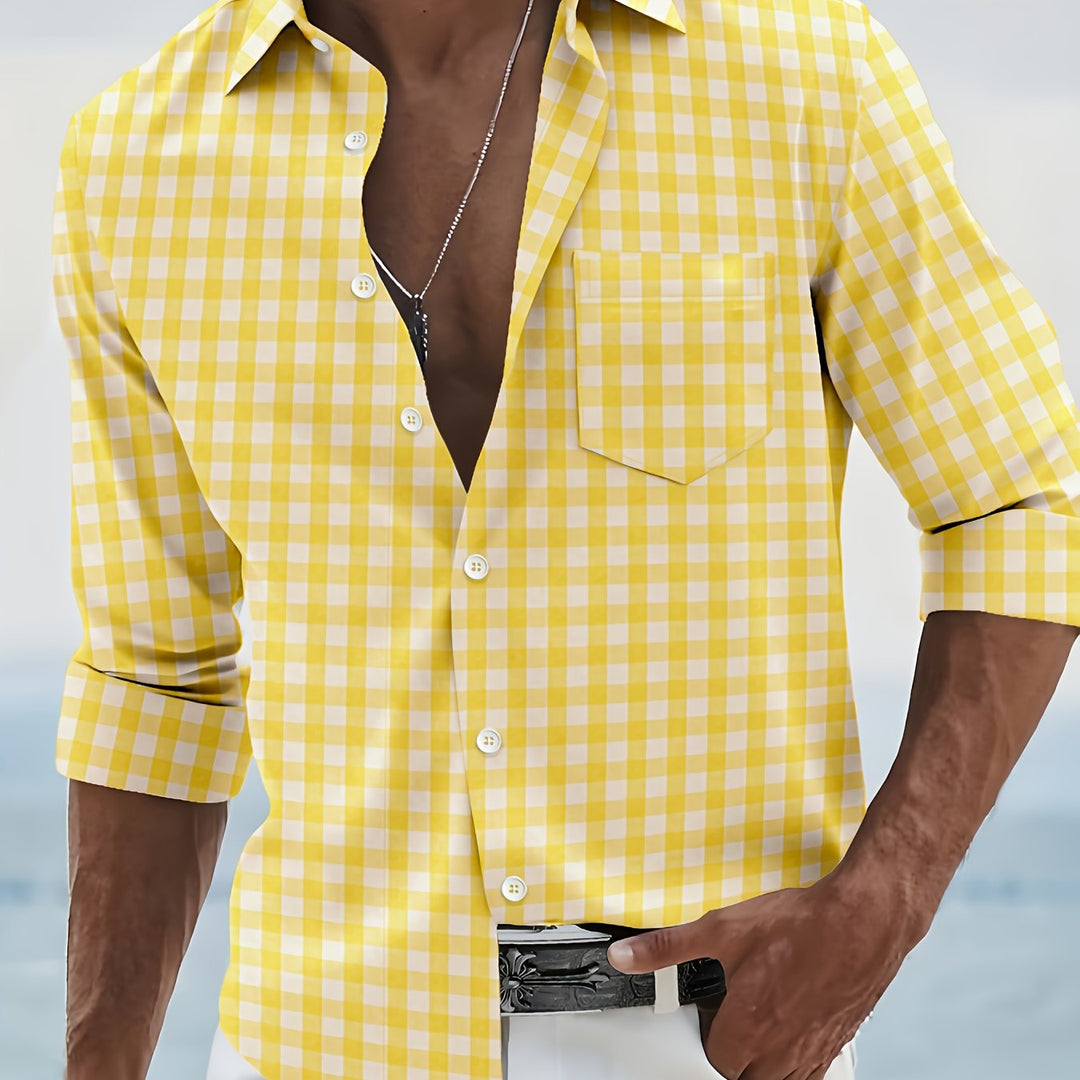 Miles | Gingham Check Long Sleeve Shirt