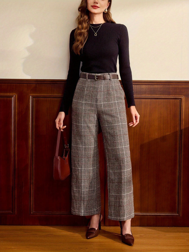 Georgina | Tailored Checked Trousers