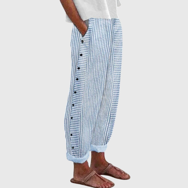 Delphina | Relaxed Striped Wide-Leg Trousers