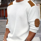 Barnaby | Textured Elbow-Patch Jumper