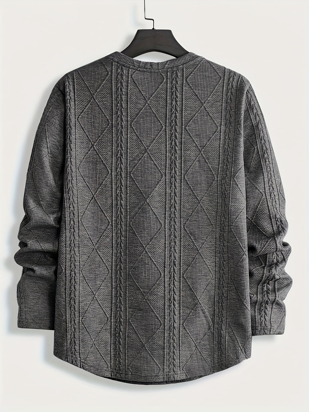Everard | Textured Crew-Neck Long Sleeve Top