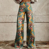 Saskia | High-Waisted Boho Wide-Leg Trousers
