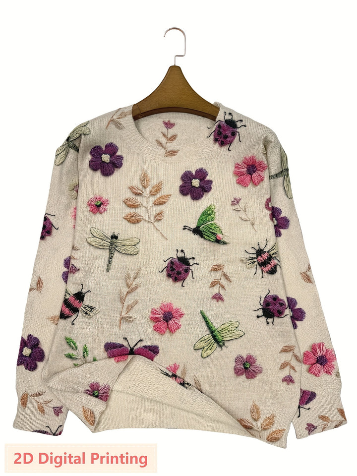 Cecilia | Botanical Embroidered Sweater