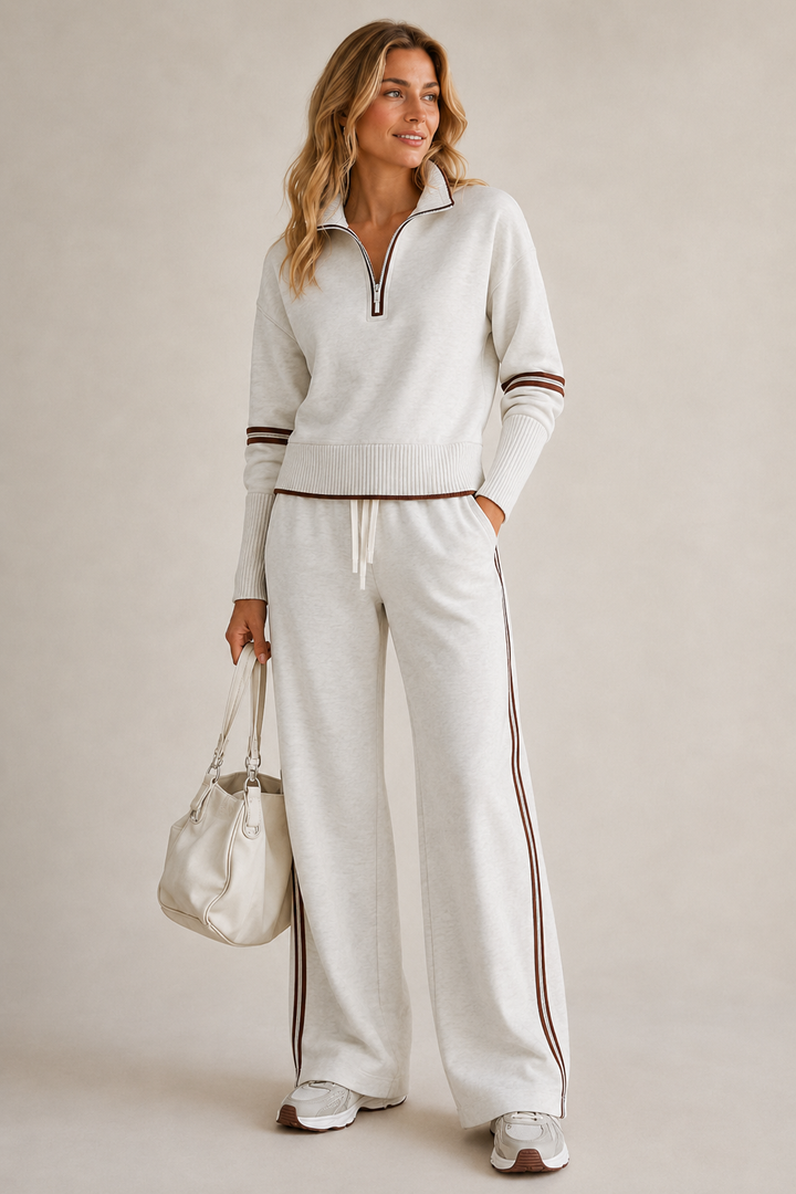 Faye | Relaxed Zip-Collar Two-Piece Set