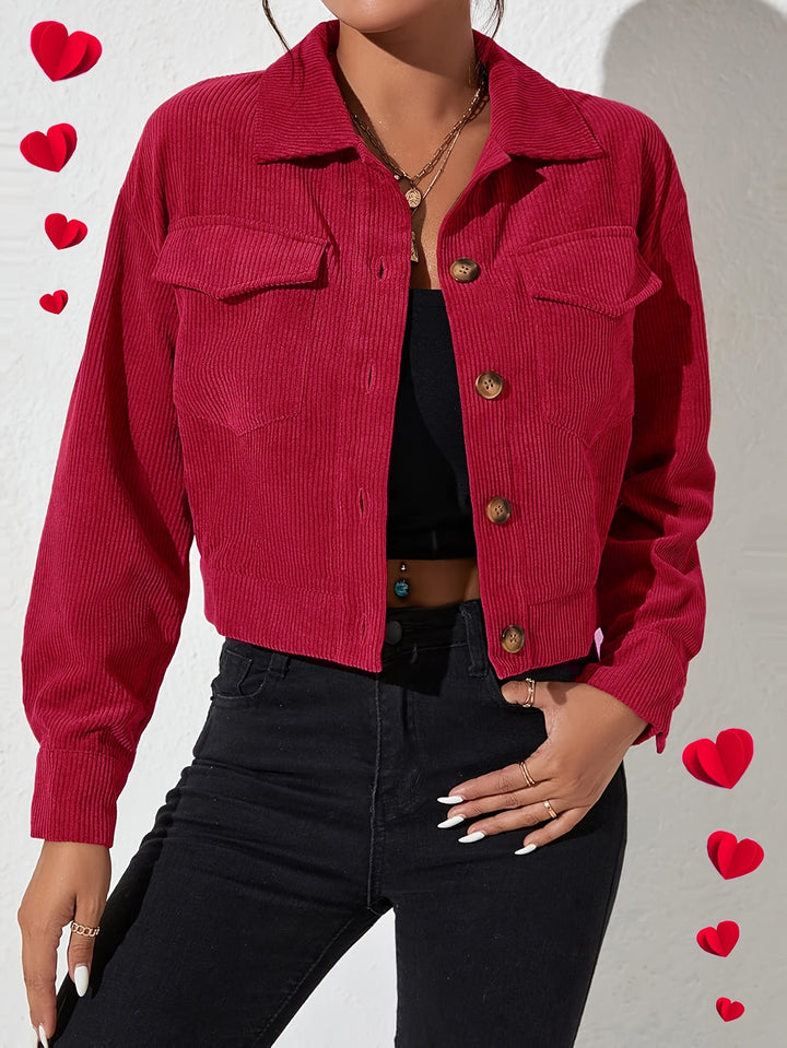 Evelyn | Cropped Button-Front Jacket