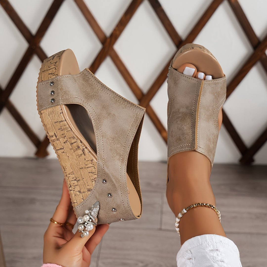 Marlow | Retro Platform Wedge Sandals