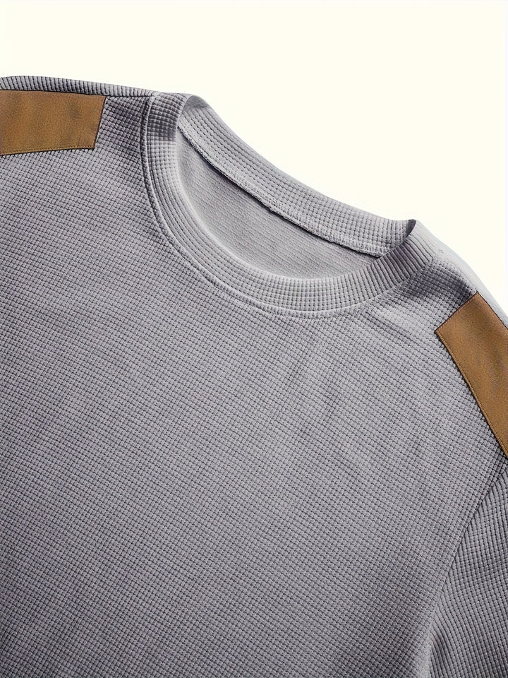 Barnaby | Textured Elbow-Patch Jumper