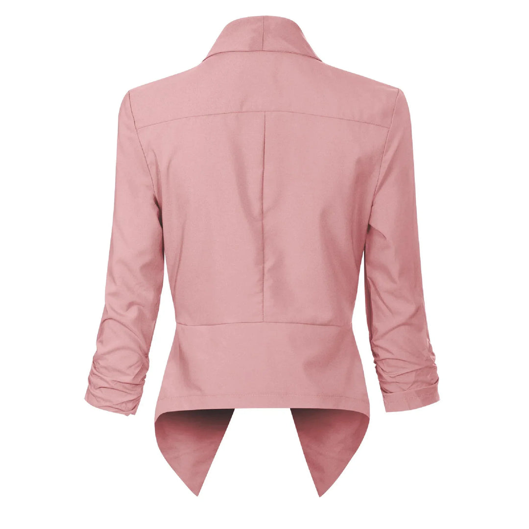 Camilla | Draped Open-Front Blazer