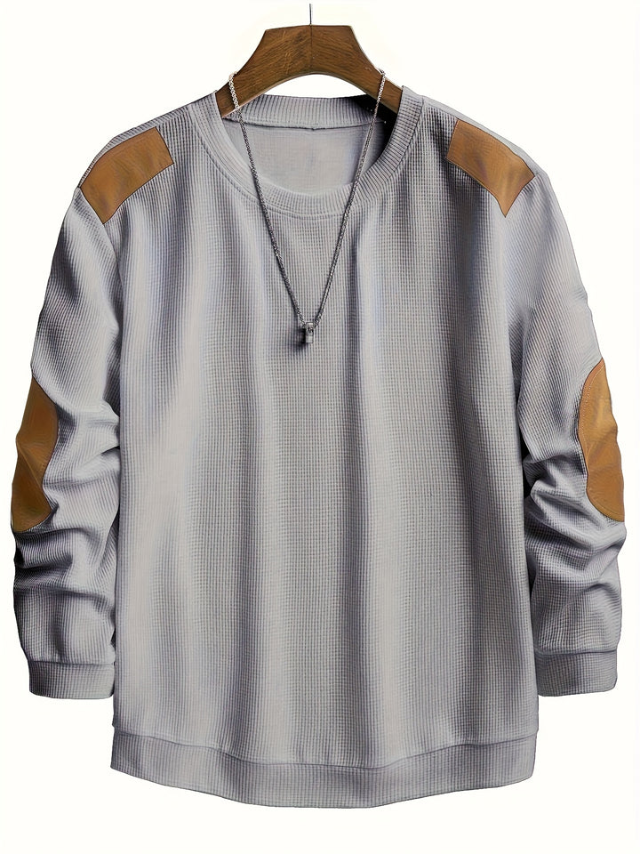 Barnaby | Textured Elbow-Patch Jumper