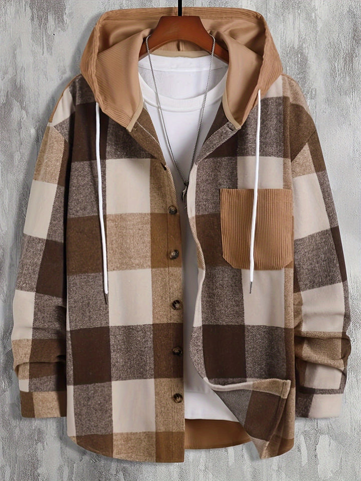 Nolan | Hooded Checked Shirt Jacket