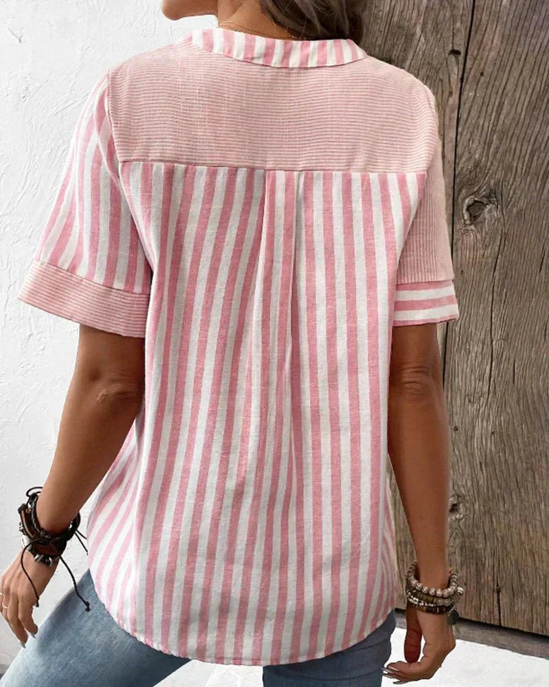 Millicent | Softly Striped Blouse