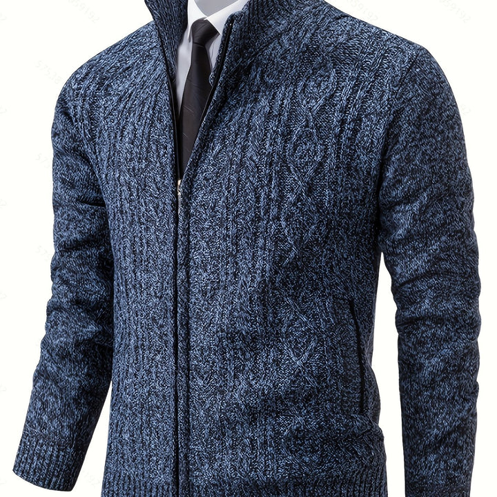Alistair | Textured Full-Zip Cardigan