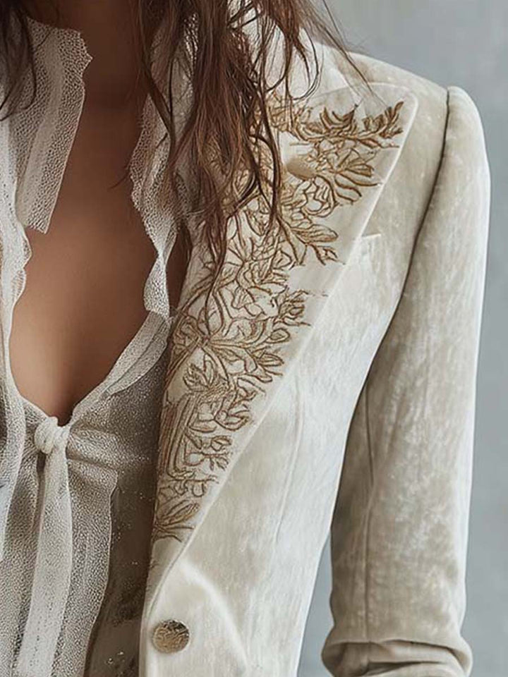 Amberly | Embroidered Tailored Blazer