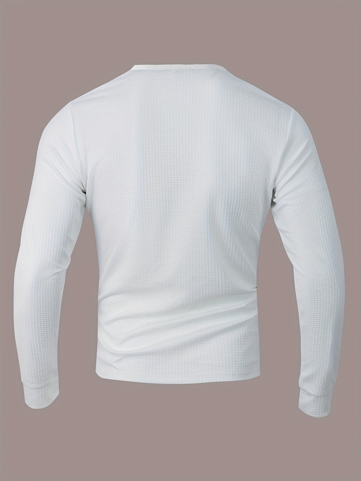 Bryce | Textured Contrast Henley Shirt
