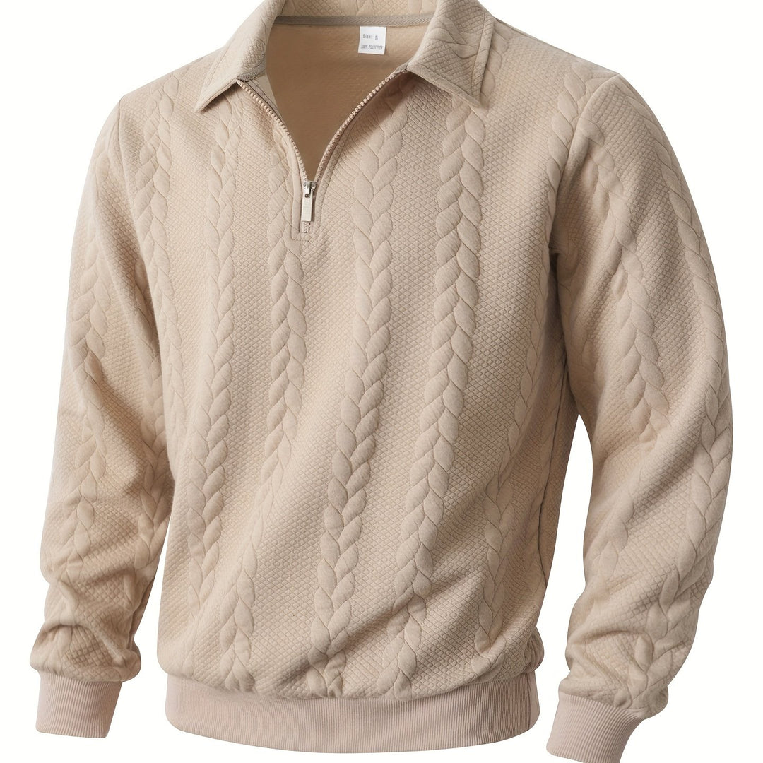 Harvey | Textured Half-Zip Pullover