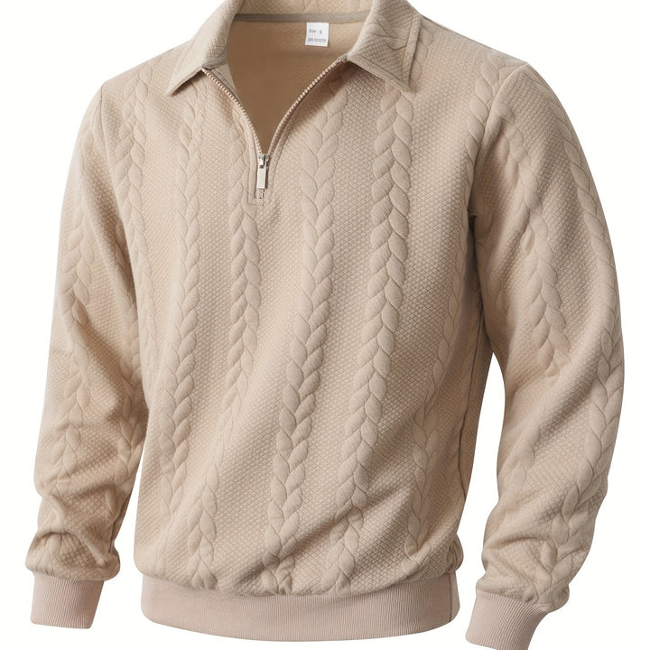Harvey | Textured Half-Zip Pullover