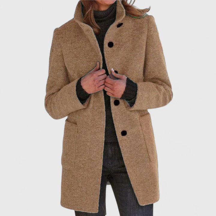 Vivienne | Refined Stand-Collar Coat