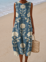 Eugenie | Floral Boho Midi Dress