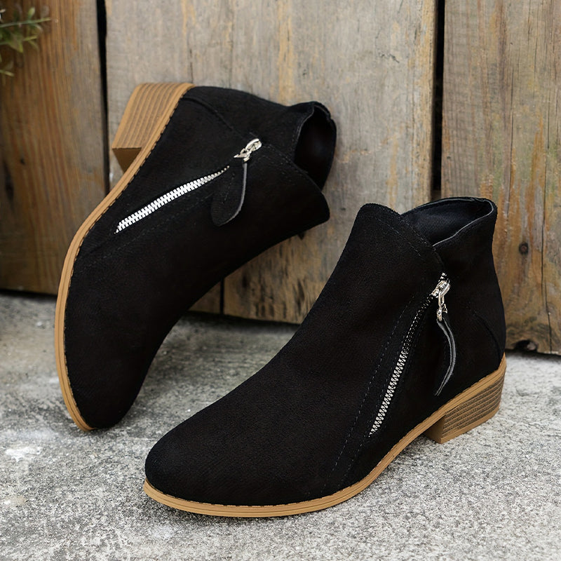 Adeline | Classic Side-Zip Ankle Boots
