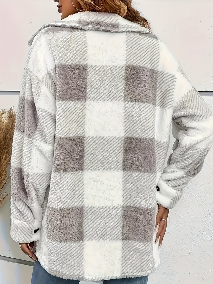 Beatrix | Cosy Checked Shirt Jacket