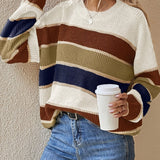 Dorothea | Colour Block Striped Jumper