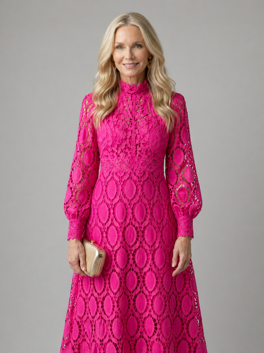 Camille | Scalloped Lace Midi Dress