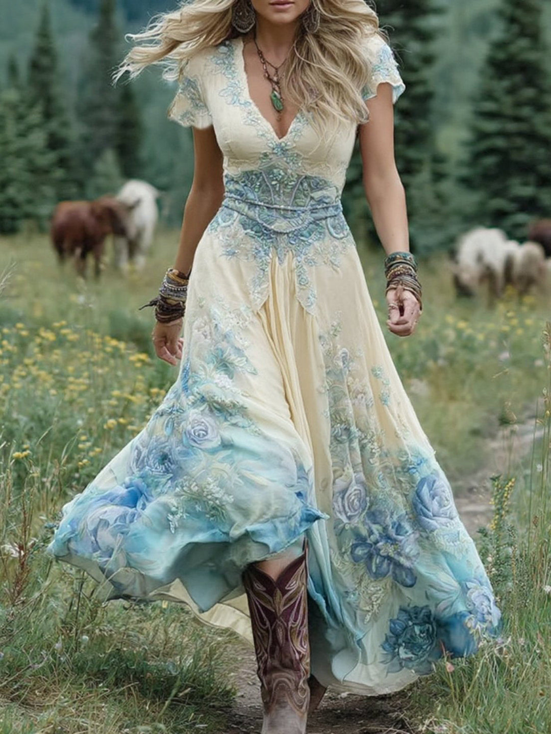 Seraphina | Enchanted Floral Maxi Dress