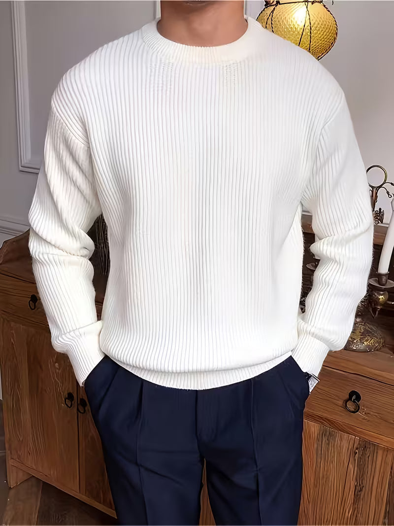 Nolan | Ribbed Crew Neck Jumper