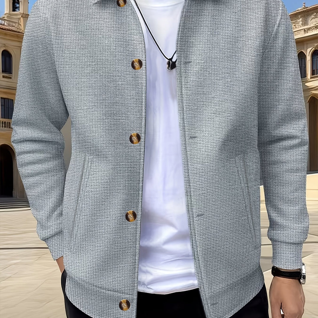 Gerald | Textured Button-Front Jacket