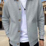Gerald | Textured Button-Front Jacket