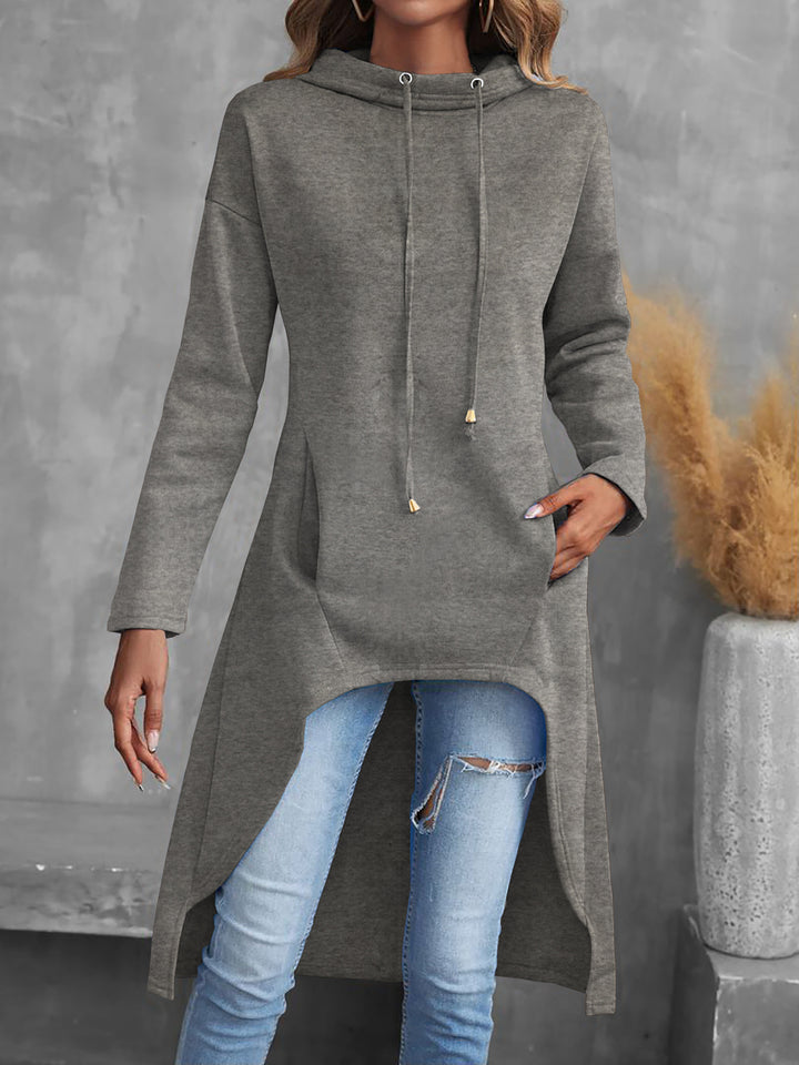Elodie | High-Low Draped Hoodie