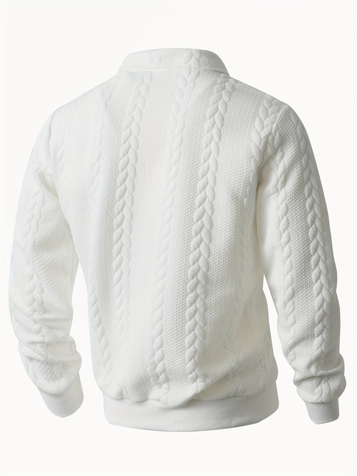 Harvey | Textured Half-Zip Pullover