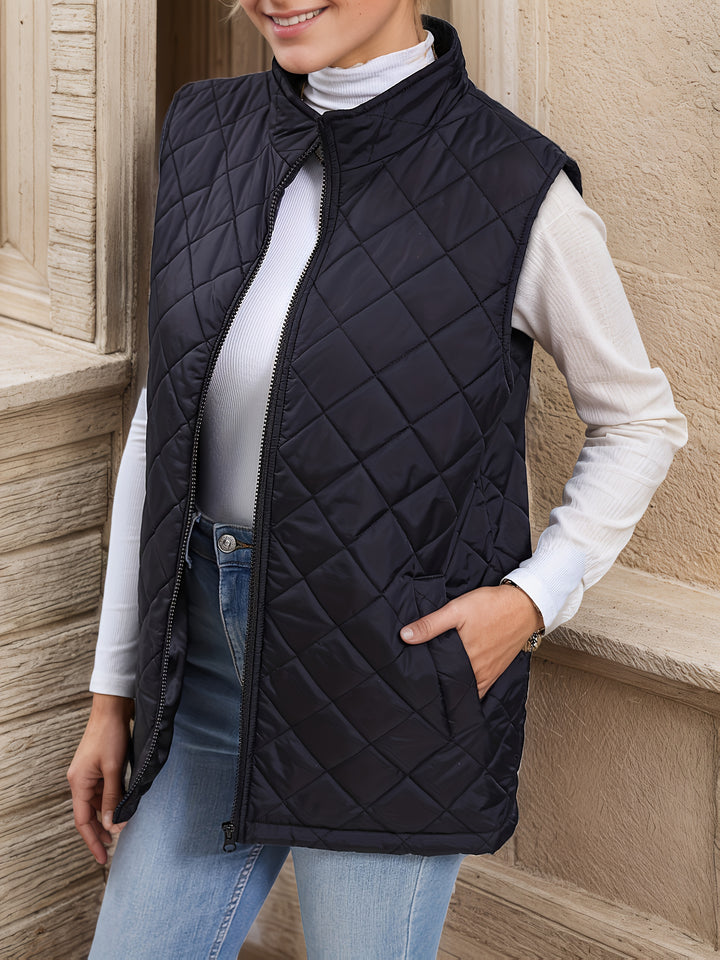 Whitney | Quilted Zip-Up Gilet