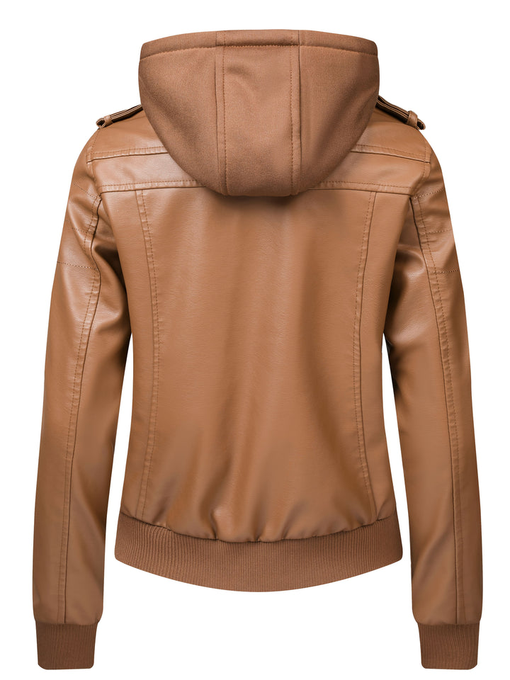 Rosabel | Layered Hooded Biker Jacket