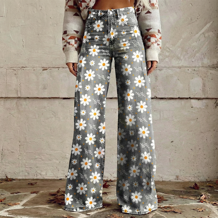 Tamsin | Wide-Leg Floral Trousers