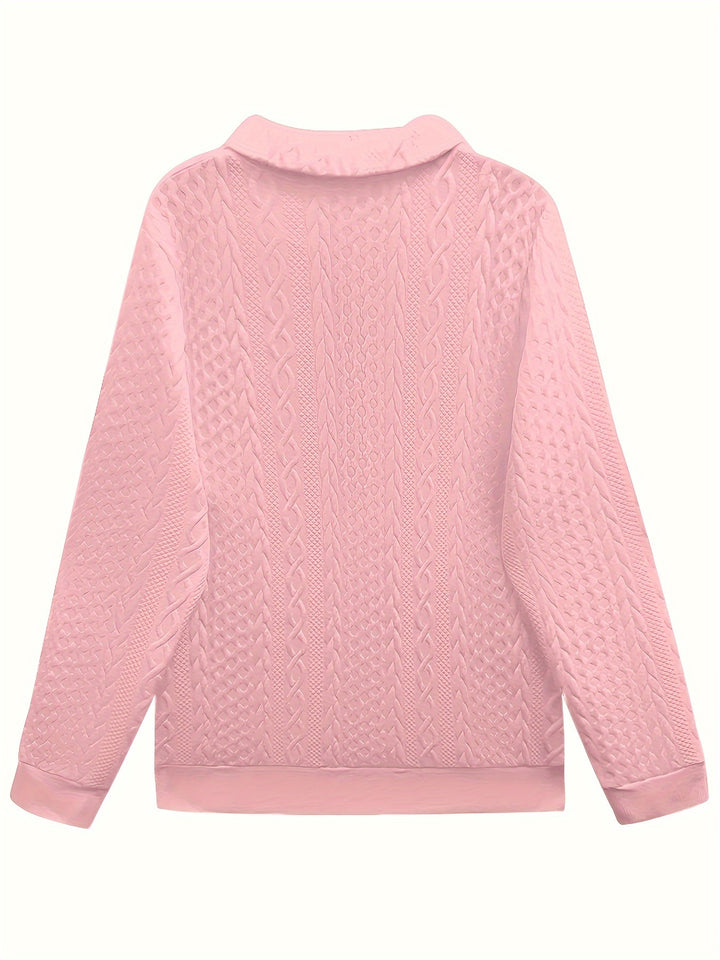 Whitney | Textured Half-Zip Sweatshirt