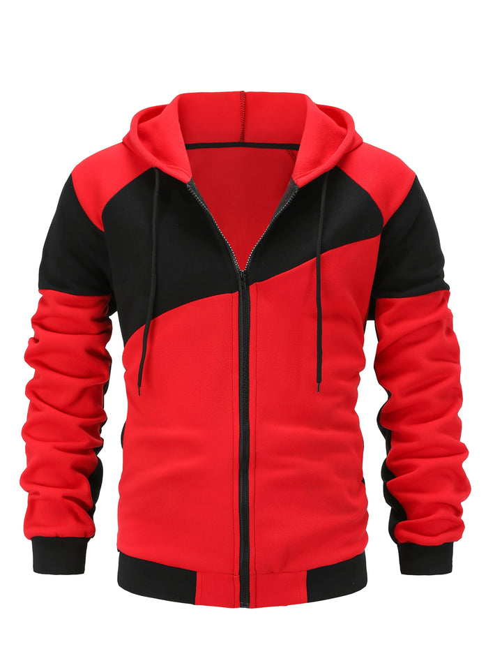 Carter | Colour Block Hooded Zip Jacket