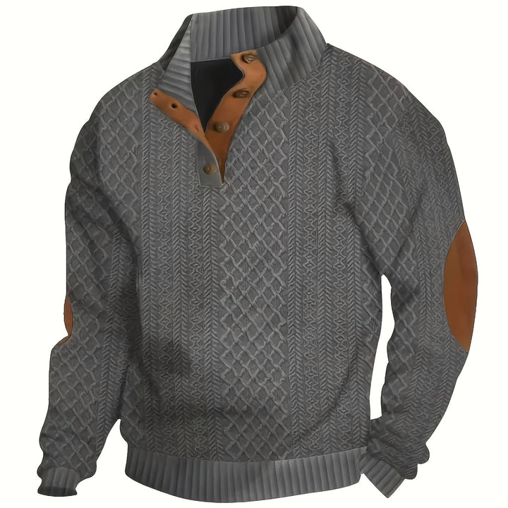 Donovan | Textured Stand-Collar Jumper