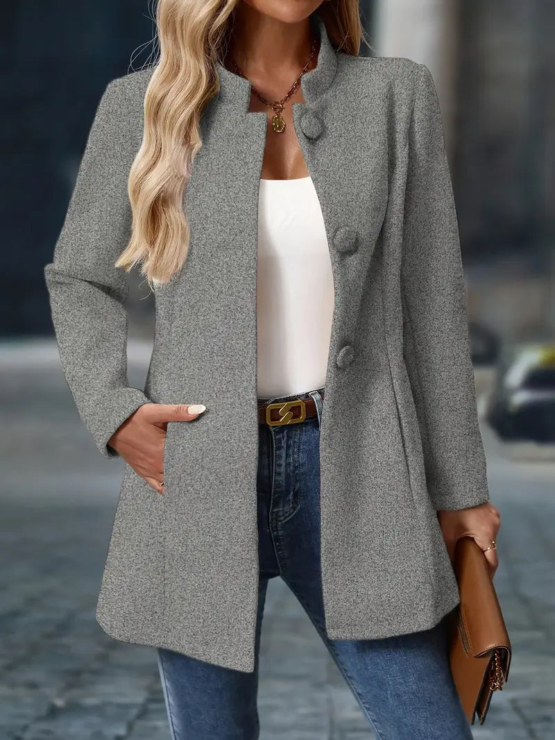 Florence | Elegant Stand-Collar Coat