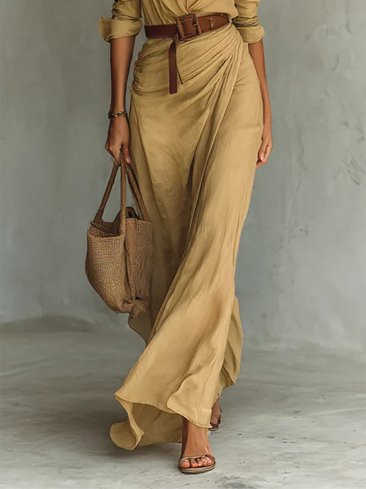 Cosima | Belted Wrap Maxi Dress