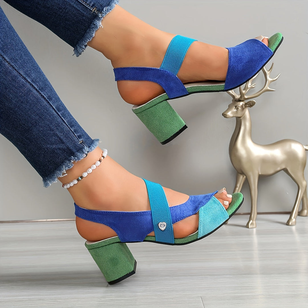 Pamela | Cross Strap Block Heel Sandals