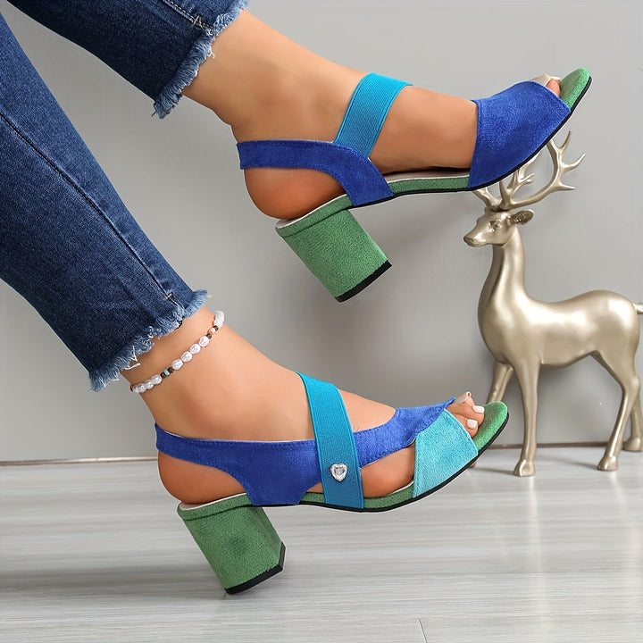 Pamela | Cross Strap Block Heel Sandals