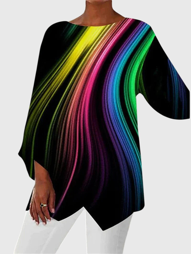 Roxanne | Shimmer Butterfly Long-Sleeve Top