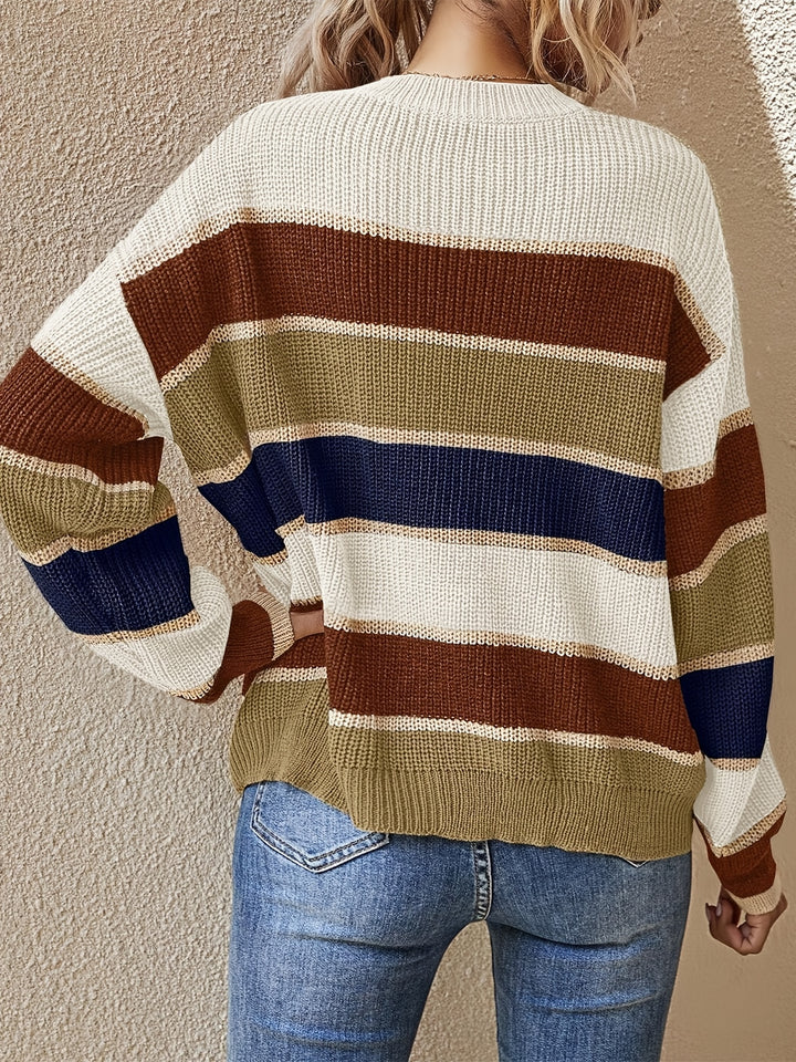 Dorothea | Colour Block Striped Jumper