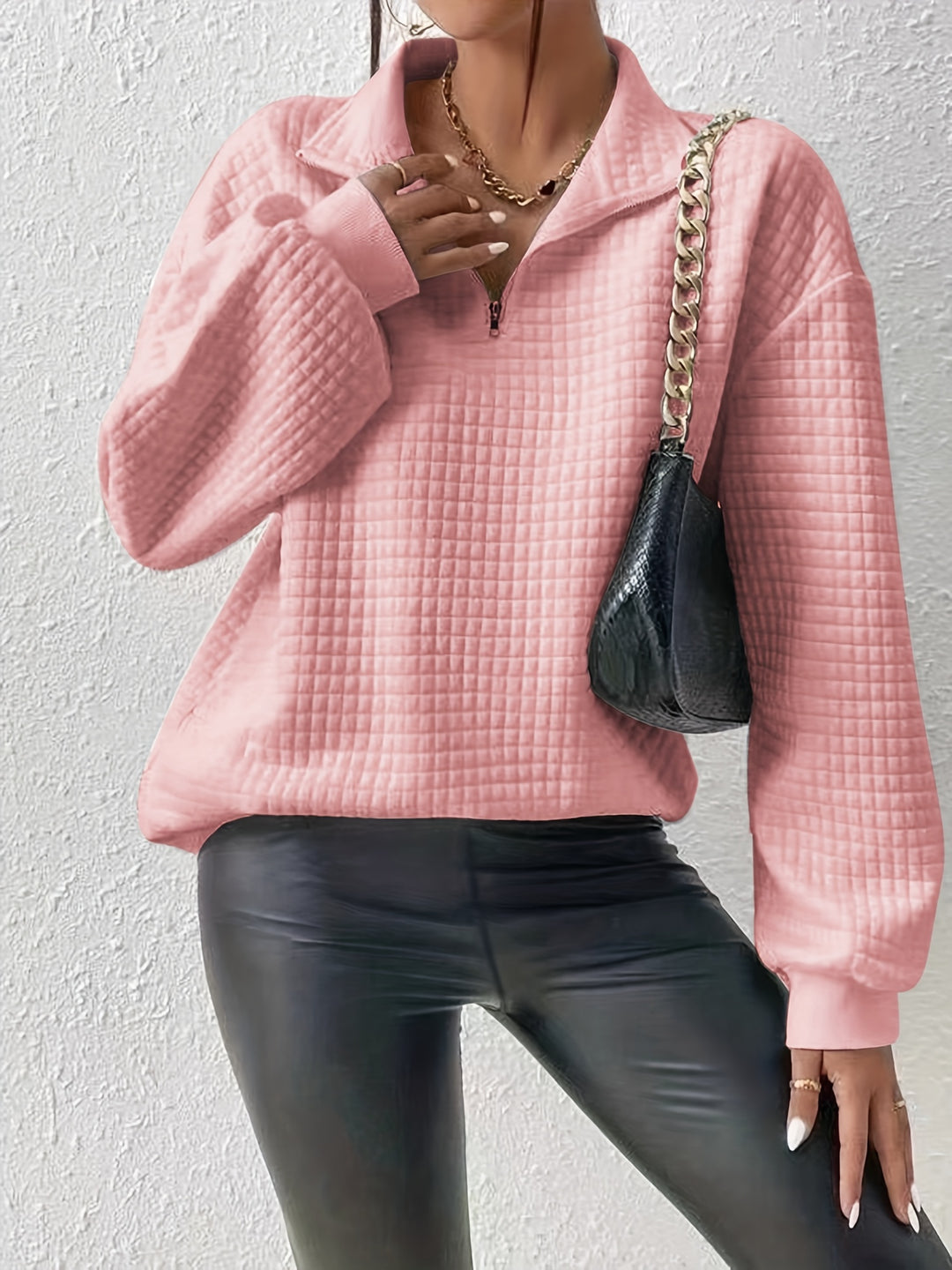 Elspeth | Relaxed Quarter-Zip Sweater
