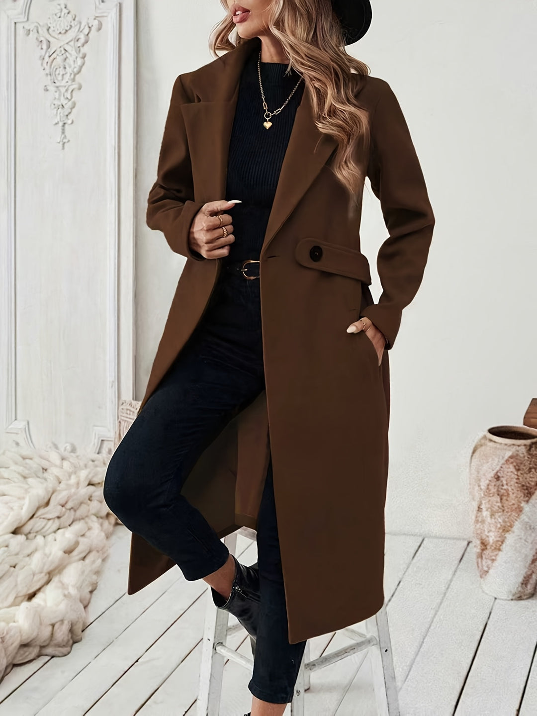 Genevra | Tailored Belted Long Coat