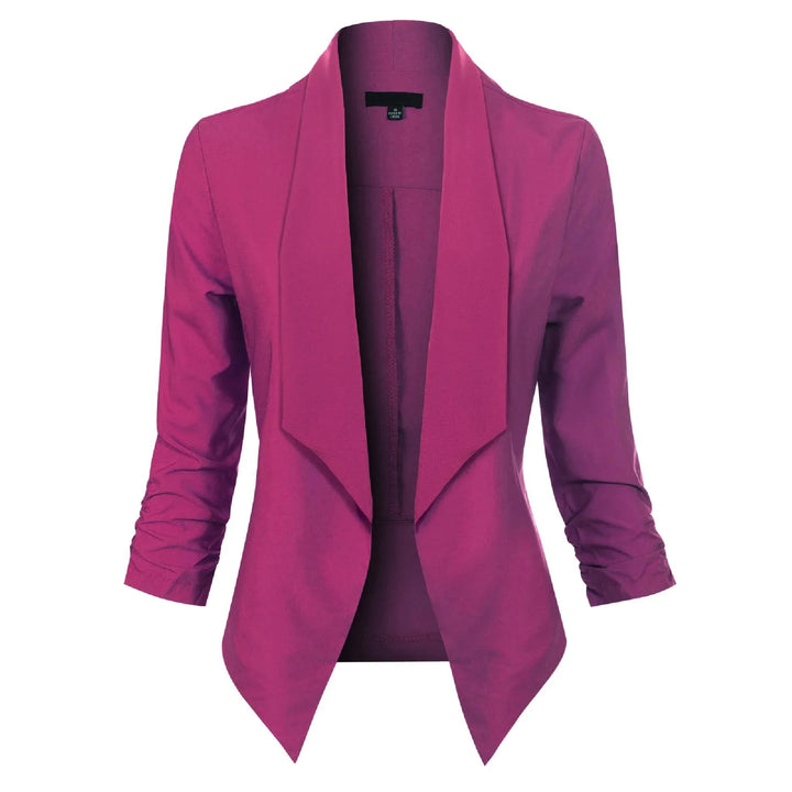 Camilla | Draped Open-Front Blazer