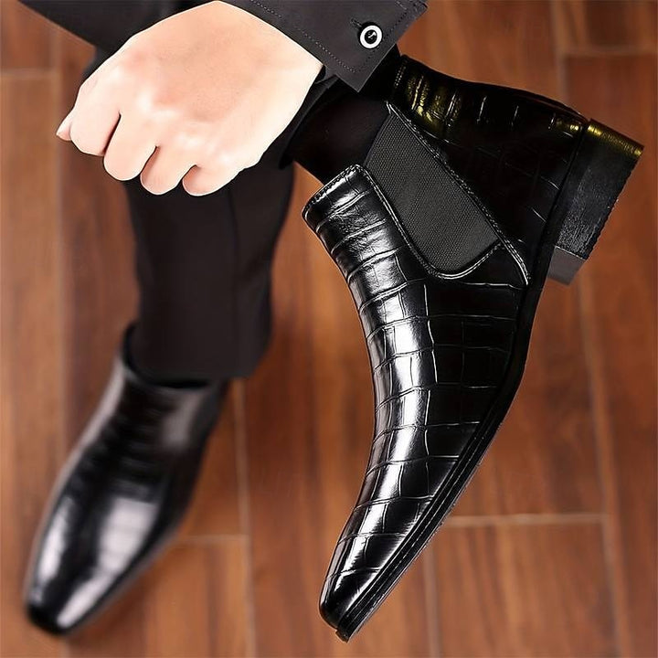 Harlan | Textured Chelsea Boots